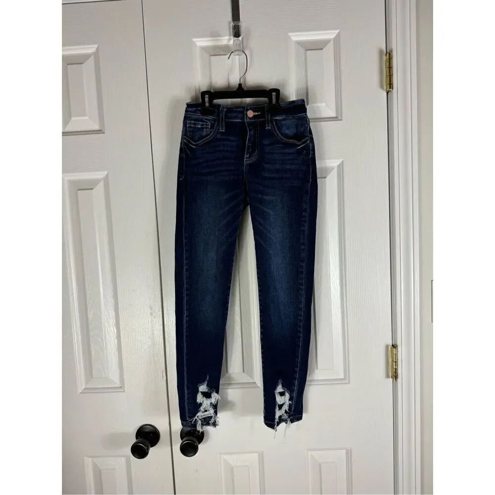 Kancan Girls Mid Rise Slim Fit Ankle Skinny Jeans Size 14